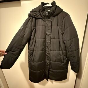 Free Country Black Puffer Coat for Cozy Comfort